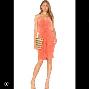 Barbie Pink Peach MISA party dress Size M